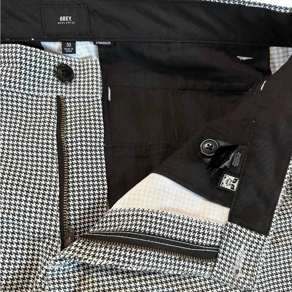 Obey Houndstooth Pants Size 32 - Picture 9 of 17